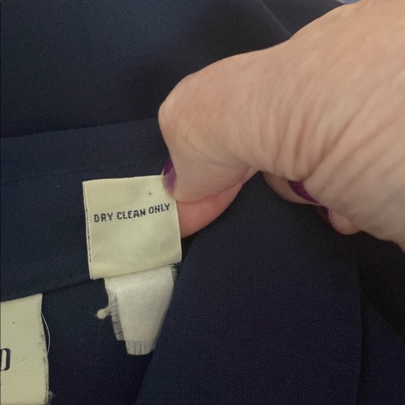 Women's Gap Navy Blue Button Down Size 12 Sleeveless Collard Dress - Picture 7 of 7